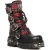 New Rock Tartan lederen gotische laarzen-391T-S1