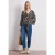 Street One Dames 3/4-mouwen blouse met knoopdetail in Zwart