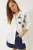 Oversized Geborduurd Shirt met Knopsluiting