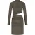 Malelions Women Sparkling Cut-Out Dress | Gold