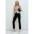 Mango geruite top met plooien – bruin