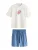 Next Pyjama kort ‘The Rolling Stones’  navy / turquoise / framboos / wit