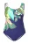 Ulla Popken Badpak  blauw / donkerblauw / groen