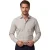 beige overhemd geruit semi-wide spread boord Classic Fit
