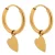 Label Kiki gold plated oorbellen Heart Hoops