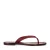 Sacha leren teenslippers bordeaux