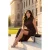 Trendyol Curve Dames Bruin Effen Midi Mouwloos Feest Bodycon Grote maten Jurk