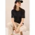 Cecil Dames Basic geribd Shirt in Zwart