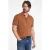 John Varvatos Chatham Regular Fit Ss P Olo With Pigmen Hazelnut