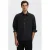 Selected denim regular fit casual overhemd – zwart