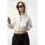 TRENDYOLMİLLA Dames Ecru Effen Lang Regular fit Sweatshirts