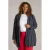 Colletta gestreepte oversized blazer donkerblauw