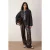 TRENDYOLMİLLA Dames Grijs Effen Lang Oversized Jassen