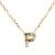 Luxenter Sterling Zilver 925 collier met Veelkleurige Zirkonia afgewerkt in 18K geel goud – Alfabet