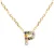 Luxenter Sterling Zilver 925 collier met Veelkleurige Zirkonia afgewerkt in 18K geel goud – Alfabet