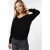 EsQualo Sweater V-neck Lace Black