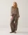 Summum Balloon Trouser Soft Faux Leather 4s3043-12526 Broek 708 Light Taupe