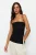 TRENDYOLMİLLA Dames Zwart Effen Mouwloos Getailleerd Blouses