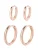 Hey Happiness Oorbellen ‘Grace Duo’  rose-goud