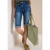 Cecil Dames High Waist denim shorts met slanke pijpen in Slim Fit in Blauw