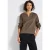 Street One Dames Corduroy blouse met ruches in Bruin