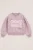 WE Fashion – Meisjes oversized sweater met print – Oversized – Mauve – Katoen –