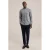 WE Fashion gebreid slim fit overhemd met jacquard royal navy