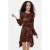 Desigual midi jurk met panterprint – bruin