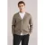 WE Fashion vest fijn gebreid taupe