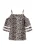 faina Blouse  sand / zwart / wit