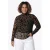 Colourful Rebel Curve top Plus Size met dierenprint – lichtbruin