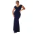 Damesjurk met plooi Goddiva Bardot Maxi