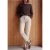 Mid Waist Barrel Leg Hose im Casual Fit