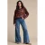 Red Button regular waist wide leg jeans – mediumblauw