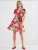 Bigdart Jurk  taupe / rood / zwart / wit