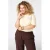 MS Mode T-shirt met print Plus Size – lichtgeel