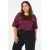 Zizzi Plus Size satijnen top – donkerrood