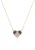 faina Ketting  rose-goud / donkerlila / transparant