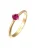 ELLI Ring  goud / purper