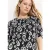 Cecil Dames Carmen blouse met print in Zwart