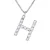 Ketting Diamonds 0.07 Cts alfabet letter “H” witte goud 18 Karaat