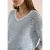 Cecil Dames Trui met V-hals en garenmix in Blauw