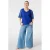 MS Mode gebloemde top blauw broderie