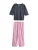 Next Pyjama  antraciet / lichtroze / zwart