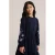 WE Fashion korte jurk met borduursels – donkerblauw