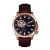 Reign Bauer automatisch semi-skelet lederen band horloge