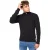 Crosshatch Heren Havaline gebreide Quarter Zip Pullover (Zwart)