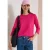 3/4-mouw Shirt met ronde hals in effen kleur