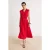 TRENDYOLMİLLA Dames Rood Effen Midi Mouwloos A-lijn Jurken