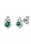ELLI PREMIUM Oorbellen  smaragd / zilver
